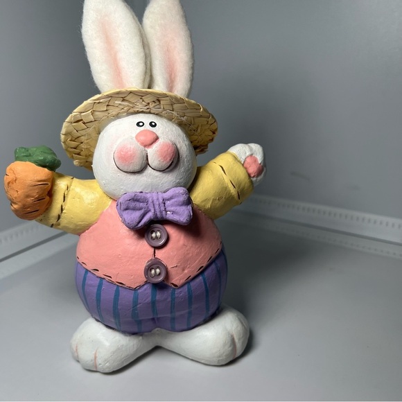 Vintage Department 56 Bisque East Bunny Figurine Easter - Picture 1 of 6